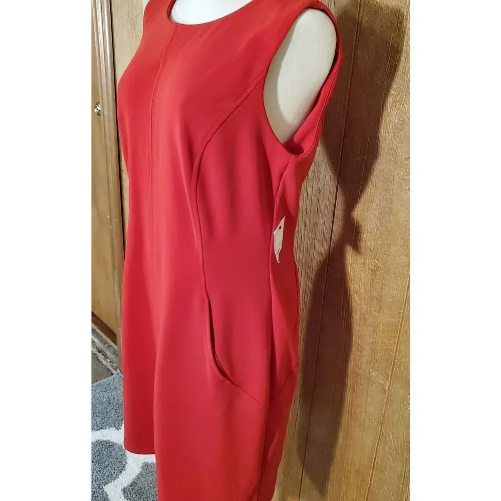 Liz Claiborne Sleeveless Seamed Front Sheath Dress Ladies Size 12 - Picture 8 of 9